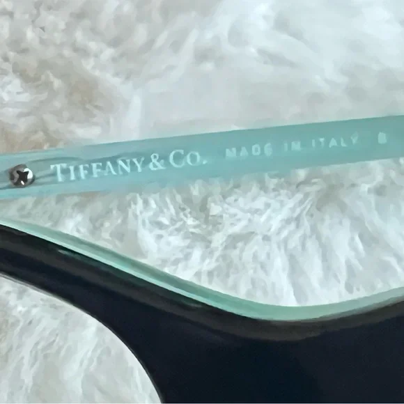 TIFFANY & CO BLACK ON TIFFANY BLUE STRIPED Prescription Glasses Frames 8193 - Picture 11 of 16